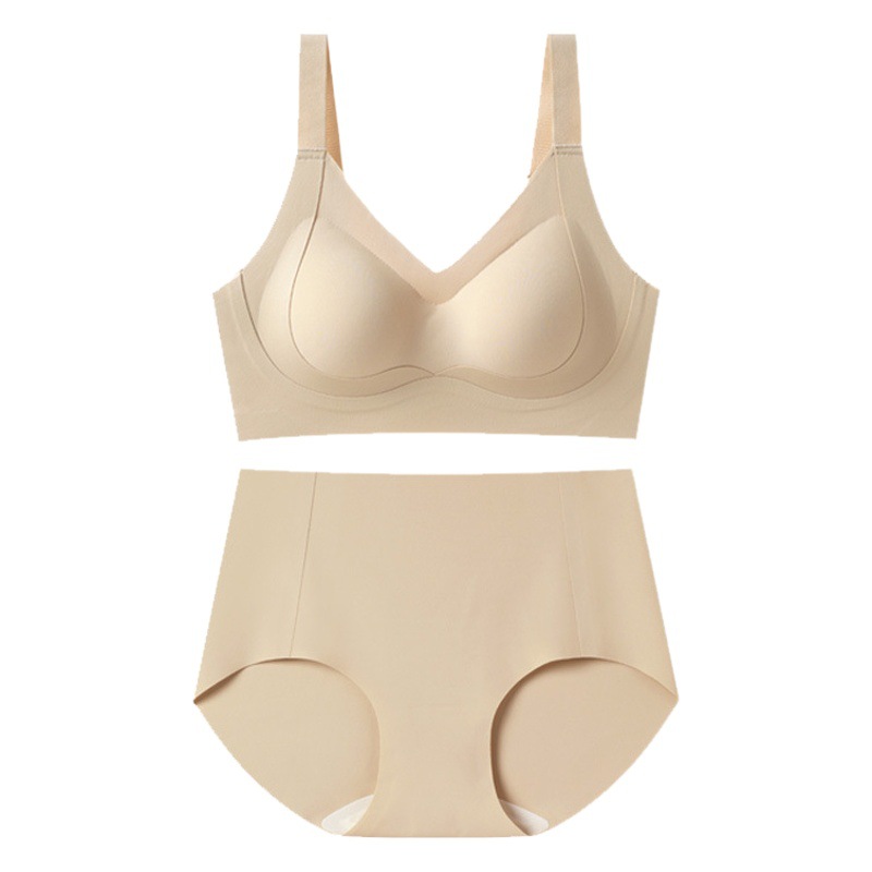 Nude Seamless fixed Cup ropa interior de las mujeres pequeño pecho push up inalámbrico soporte suave colección de senos anti-sagging Plus size bra
