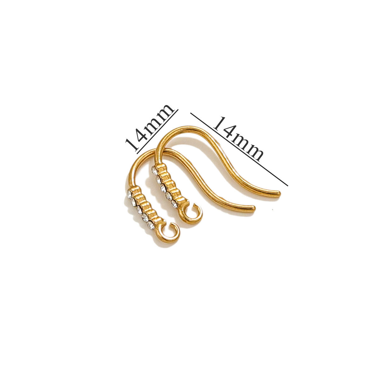 Anillo de gancho de oreja de pez suave chapado al vacío de acero inoxidable diy accesorios de pendientes hechos a mano accesorios de joyería pendientes accesorios de joyería