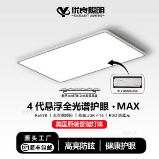 Isolation driver full spectrum eye protection living room light modern simple main light led ultra-thin bright bedroom ceiling light