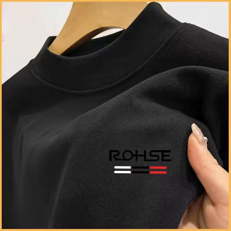 双面绒冬季新款加绒打底衫男长袖T恤加厚保暖内搭上衣服中年人