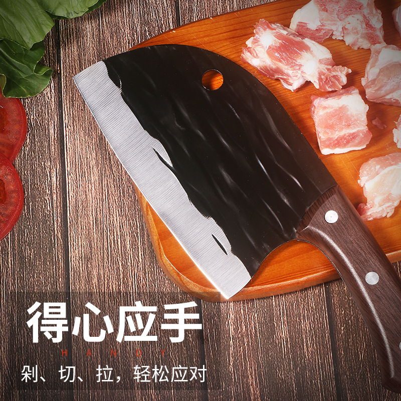 Stainless Steel Hand-Forged Kitchen Knife for Home Use: Sharp Fish-Head Cutter, Versatile Chef's Slicing Blade