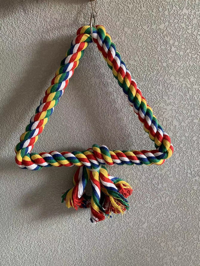 鸚鵡玩具鳥玩具三角架棉繩鞦韆吊環鳥類用品