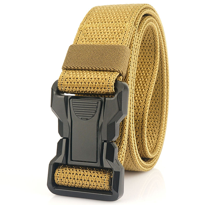 Nueva hebilla rápida cinturón táctico ventiladores militares entrenamiento al aire libre nylon elástico tejido overoles cinturón todo partido