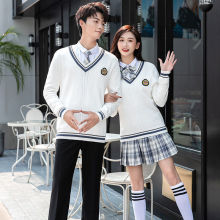新款日系高中生校服初中学生班服秋冬套装jk制服裙毛衣英伦学院风