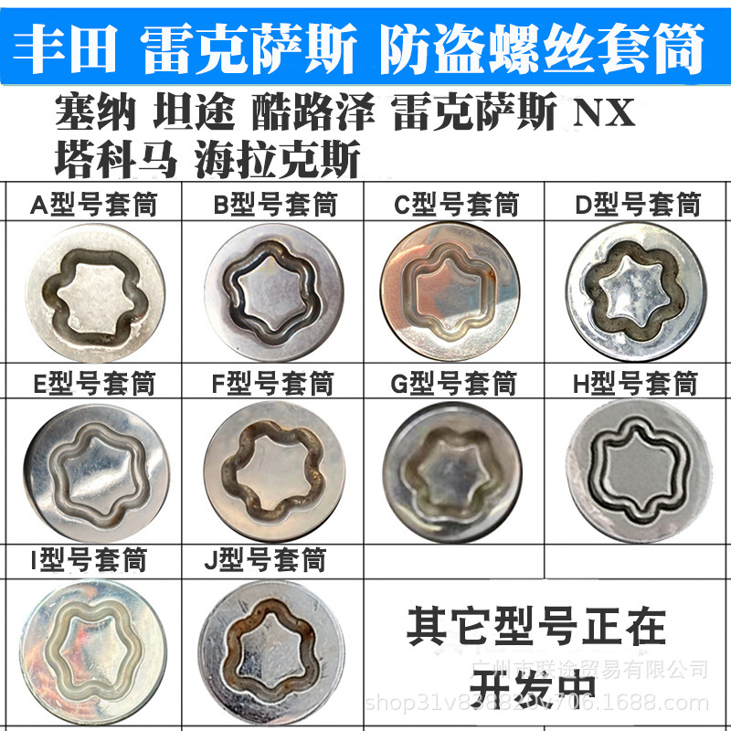 Suitable for Toyota Sienna anti-theft screw socket nut Speedmaster…