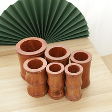 花梨木笔筒工艺品实木无漆中国风木质毛笔文具收纳桌面摆件办公室