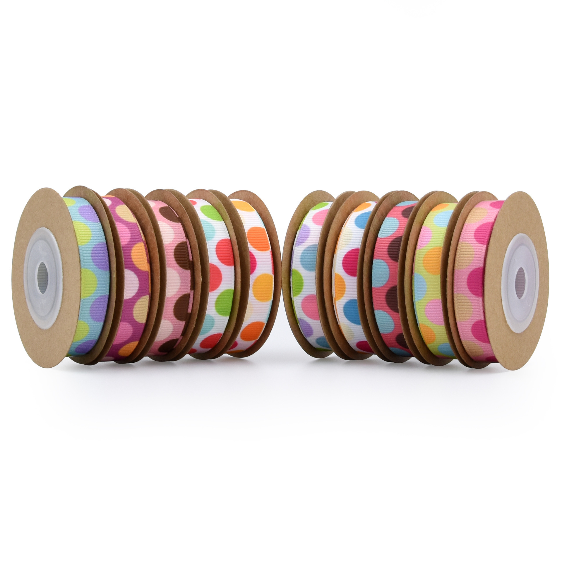 Transfronterizo 1cm AliExpress impresión en color semicírculo costilla cinta flores regalo material de embalaje punto cinta 5Y en stock