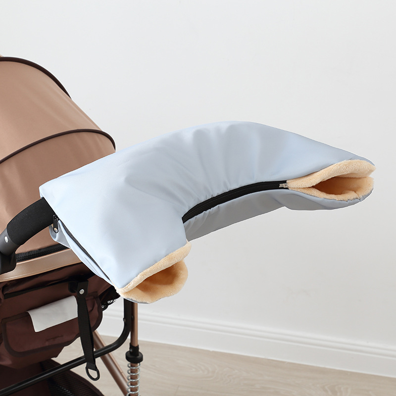 Cochecito de bebé guantes calientes accesorios de cochecito de invierno cochecito forrado de lana a prueba de viento a prueba de lluvia a prueba de frío guantes calientes