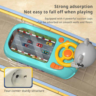 New racing car adventure children's educational board game simulation driving car game machine steering wheel toy
