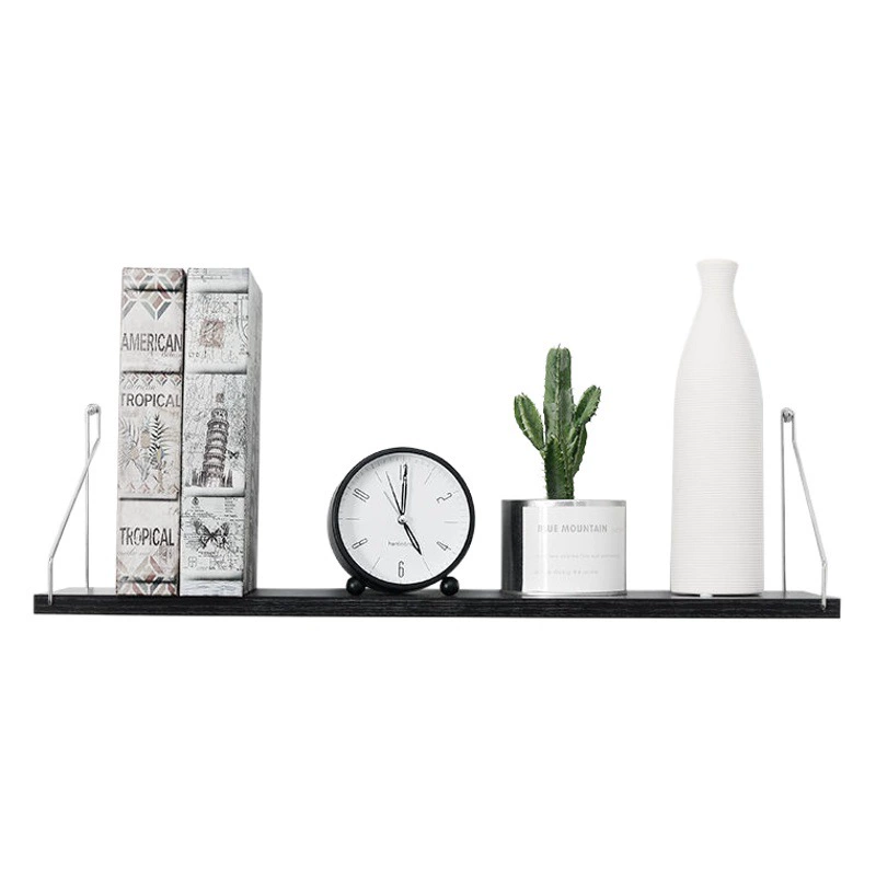 Настенная стойка для хранения Безударная настенная диафрагма Прикроватная тумбочка Настенное украшение Спальня Деревянная доска Подвесная стойка Книжная полка