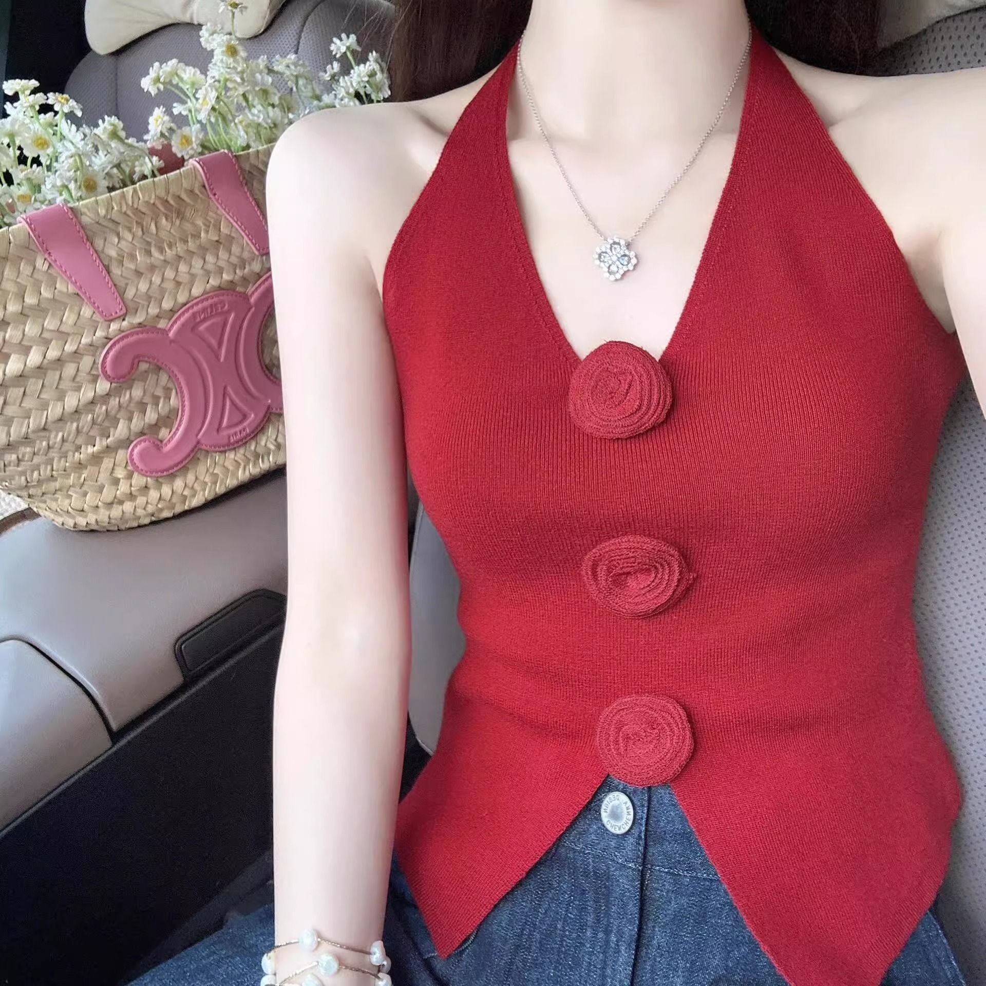 针织开衫上衣女两件套春秋新款慵懒风短款薄毛衣外套