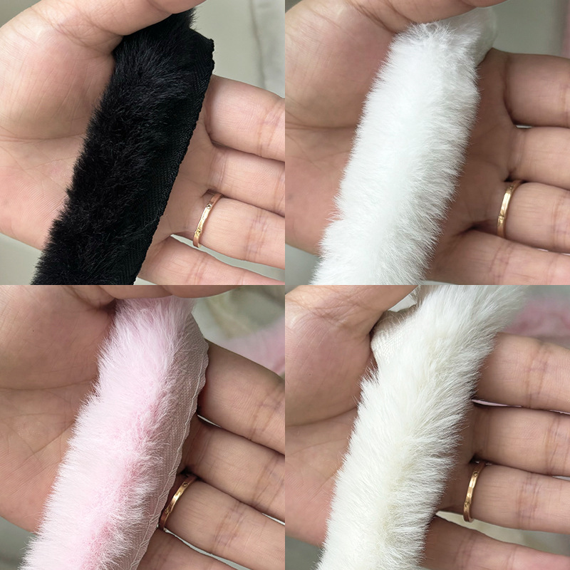 模造レッキスラビットファーエッジアクセサリー diy 衣類毛皮トリム装飾ストリップ毛皮ストリップ衣類パイピング毛皮トリムジュエリーストリップメーカー|undefined