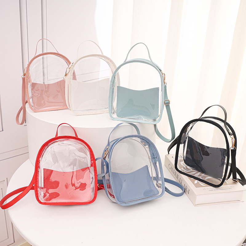 Cross-Border Backpack 2025 Summer Hot Selling Transparent Jelly Bag Pvc Fashion Crossbody Bag Manufacturer Wholesale Small School Bag Cross-Border Backpack 2025 Summer Hot Selling Transparent Jelly Bag Pvc Fashion Crossbody Bag Manufacturer Wholesale Small School Bag