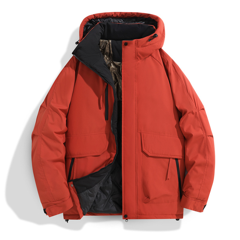 Transfronterizo corto de invierno de algodón de plumón de hombre nuevo encapuchado a prueba de frío al aire libre a prueba de viento grueso chaqueta de moda masculina image 8
