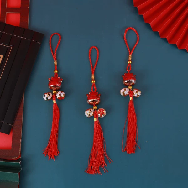 Red small bell, for luck, 5 pieces