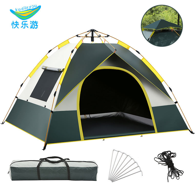 Factory In-Stock Tents, Outdoor Portable Fully Automatic Thickened Rainproof Park Picnic Camping Outdoor Camping Equipment