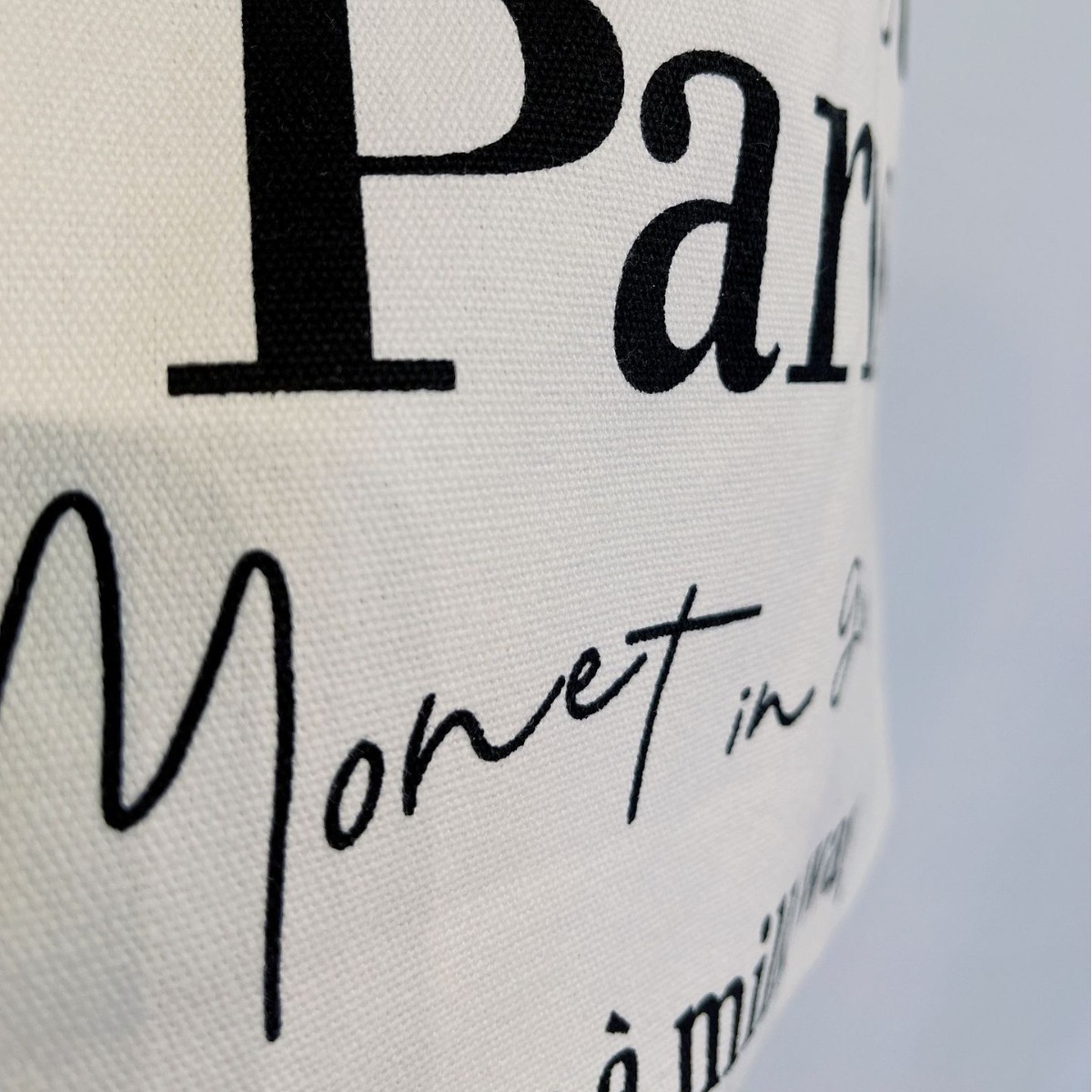 Korean Minimalist Letter Print French Canvas Influencer Style, Korean-style Casual Shoulder Shopping Bag, Claude_voghion.com