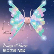 跨境电动发光蝴蝶精灵羽翼蝴蝶翅膀摆摊玩具夜市热销网红爆款礼品