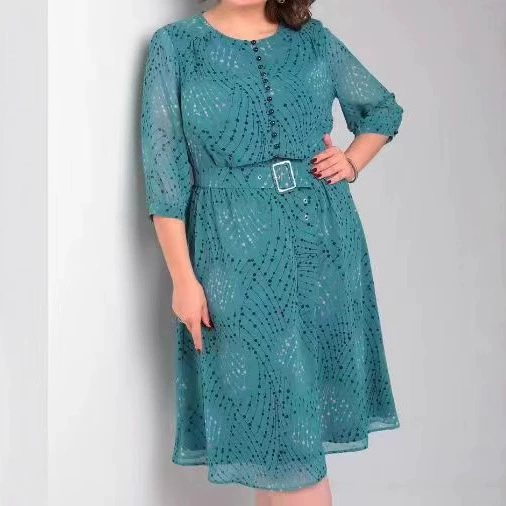 Трансграничная Европа и США 2024 новое платье Amazon AliExpress плюс размер модное темпераментное платье