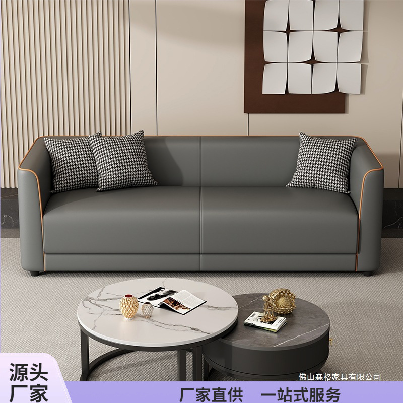 Nordic Small Apartment Tech Fabric Living Room Seating Area Reception Simple Two or Three-Seater Beauty Salon Rental Small Sofa