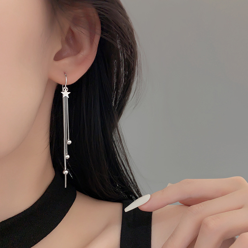 9g Weight Ear line Classification 1 Pair Quantity 1 Pair Elegant Lady Star Tassel Copper Ear Line