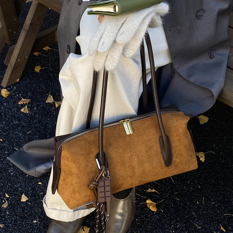 Women's Boston Handbag 2025 New Trendy Autumn/Winter Casual Large Capacity Retro Versatile Crossbody Bag - Thumbnail 2