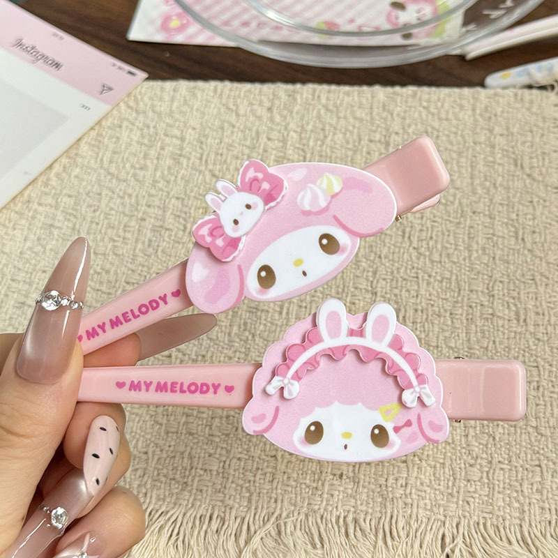 New cream-colored rabbit ear headband, Little Sheep Xiaomei double-layer cartoon face-washing hair clip, side positioning clip for girls, bobby pin New cream-colored rabbit ear headband, Little Sheep Xiaomei double-layer cartoon face-washing hair clip, side positioning clip for girls, bobby pin