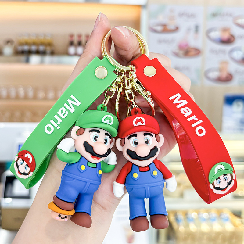 Super Mario Doll Mario Series Bag Car Keychain Pendant Wholesale Gift Silicone Business Gift