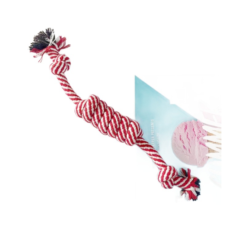 Amazon venta caliente juego de juguetes de mascotas resistente a la mordida juguetes de cuerda de algodón de molienda de dientes cuerda de limpieza de dientes juguetes de perros al por mayor