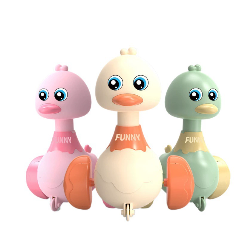 Детские прессованные маленькие милые утиные качели, скользящие инерционные детские игрушки для ползания, родительские и Детские интерактивные задние автомобильные киоски оптом