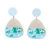 Christmas accessory for elderly, acrylic earrings, European style