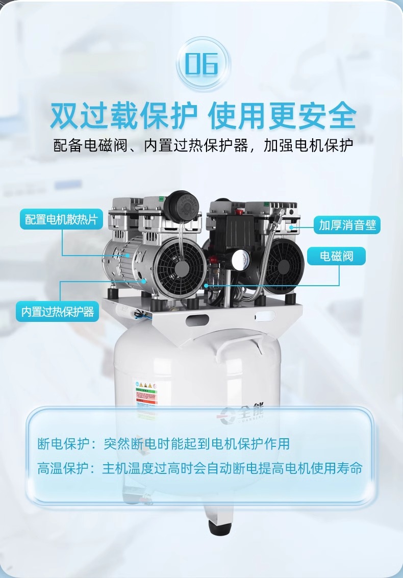 Ruiyan Dental Special Oil-free Silent 220V Medical Clinic Atomization Air Compressor Laboratory