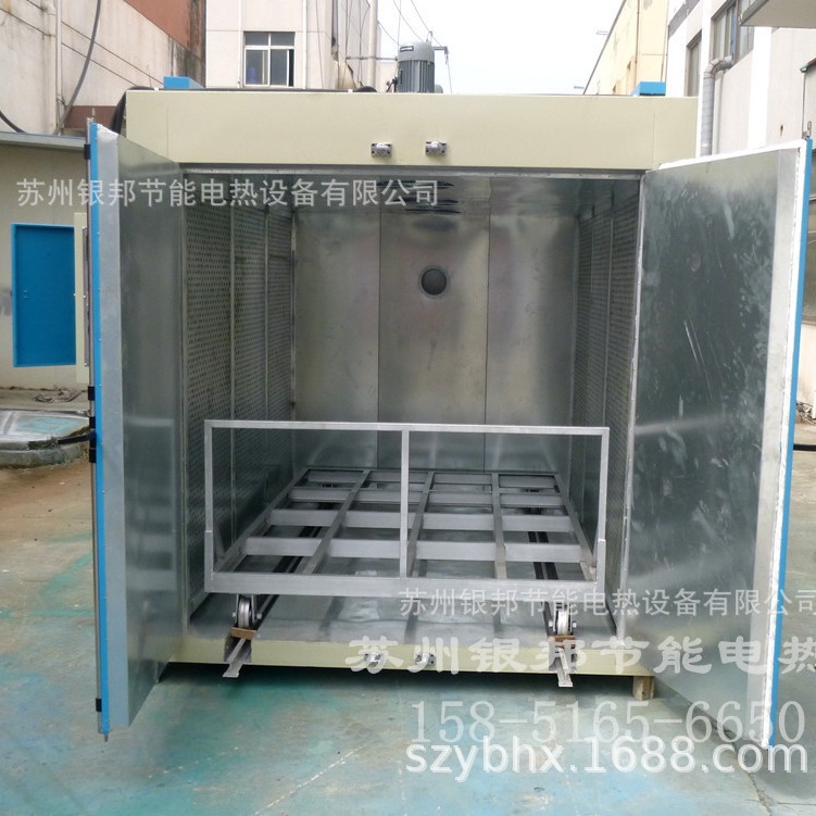 煤矿行业用300℃电机绝缘漆烘烤箱 钢轨台车式电机线圈烘箱厂家