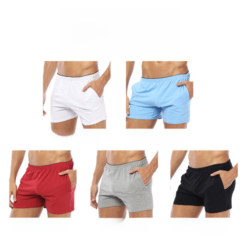 Champion brand A-line men's cotton loose straight-leg underwear breathable exercise shorts thin three-quarter pants home sleep pants