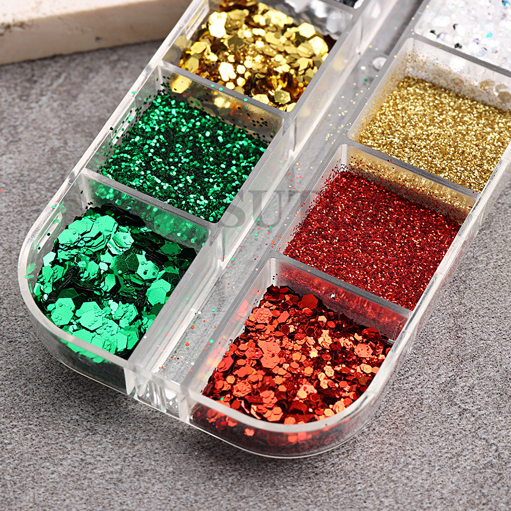 Christmas Simple Style Solid Color Sequin Nail Decoration Accessories 1 Piece display picture 3