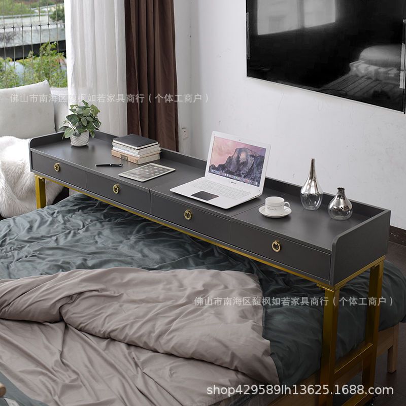 Cross-Bed Table, Movable Bed Table, Dressing Table, Computer Desk, Bedroom Bed Lazy Table, Bedside Table, Multi-Functional and Lightweight