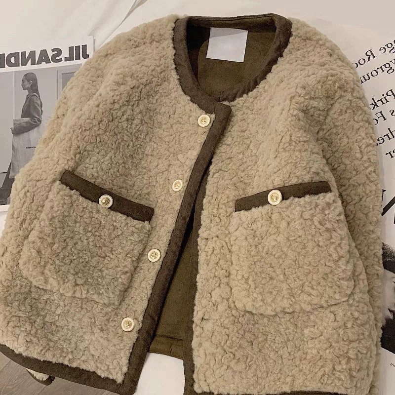 Демисезонная бархатная куртка, стиль CHANEL, увеличенная толщина, стиль высокого качества, яркий запоминающийся стиль