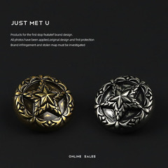 YOKO Vintage Star Metal Buttons for Blazer Tweed Coat Fur Large Clothing Decorative Badges