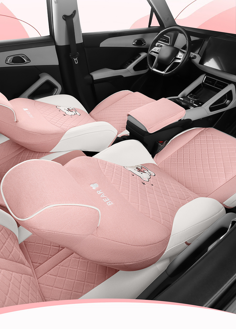 2025 Byd Yuan up Special Seat Cover Four-Season Fully Surrounded Seat Cushion Yuan up Cotton and Linen Fabric Car Seat Cover