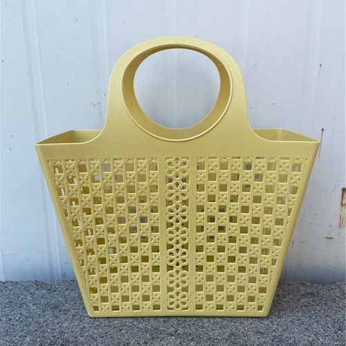 Bath Basket Hand Basket Soft Plastic Bathroom Bath Basket Women's Wash Bath Blue Storage Basket Frame Dirty Clothes Laundry Basket