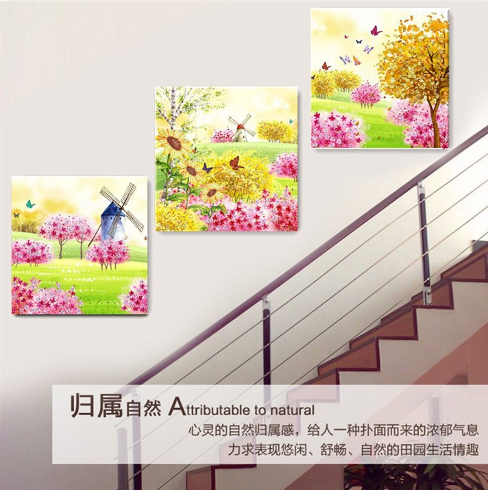 Bordado a mano DIY cinta bordado colgante pintura principiante bordado punto de cruz sala de estar pintura decorativa Lu bordado niños pequeña pintura colgante