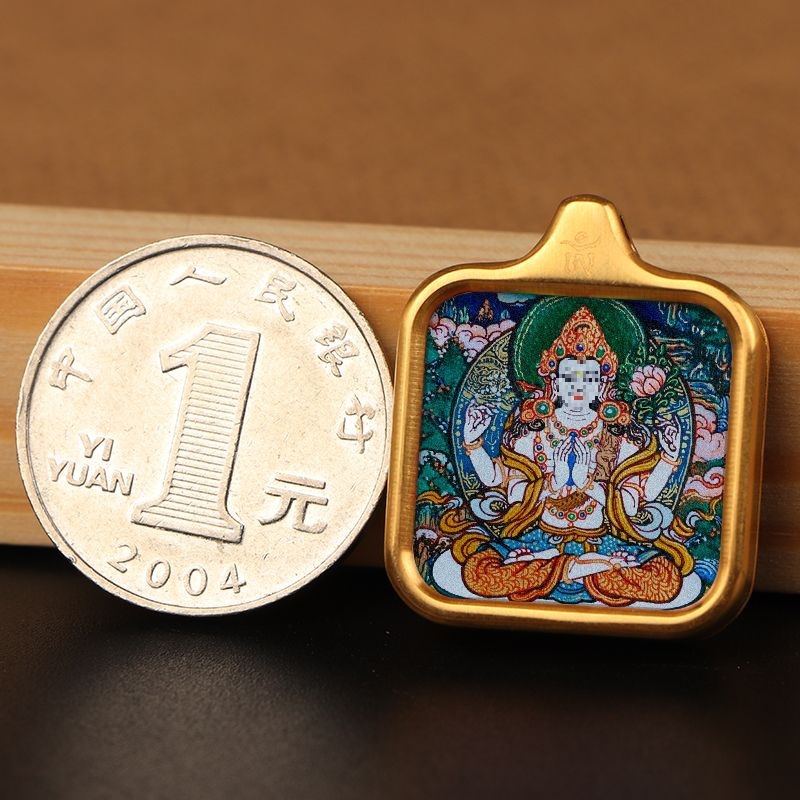Kaifeng mini colgante Tangka Huang Zakilam tibetano joyería collar de marca budista ventas calientes