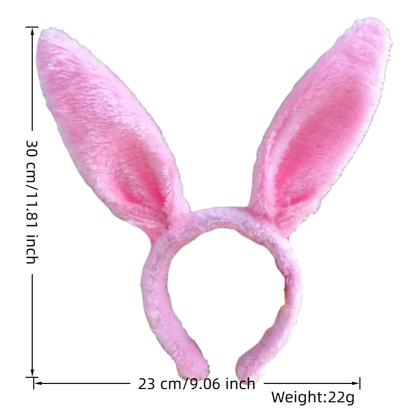 Transfronterizo luminoso conejo oreja banda de cabello adorable peluche banda de cabello oreja banda de cabello accesorios de vestir de fiesta de Pascua