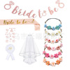Spot single party bride Bride to be party theme shoulder strap flower ring 11 -piece set