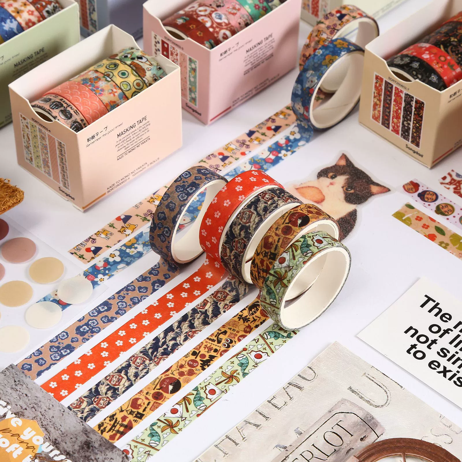 Набор Washi Tape Fenghemonsha, соль ретро базовый дневник оформление материал дневник пленка