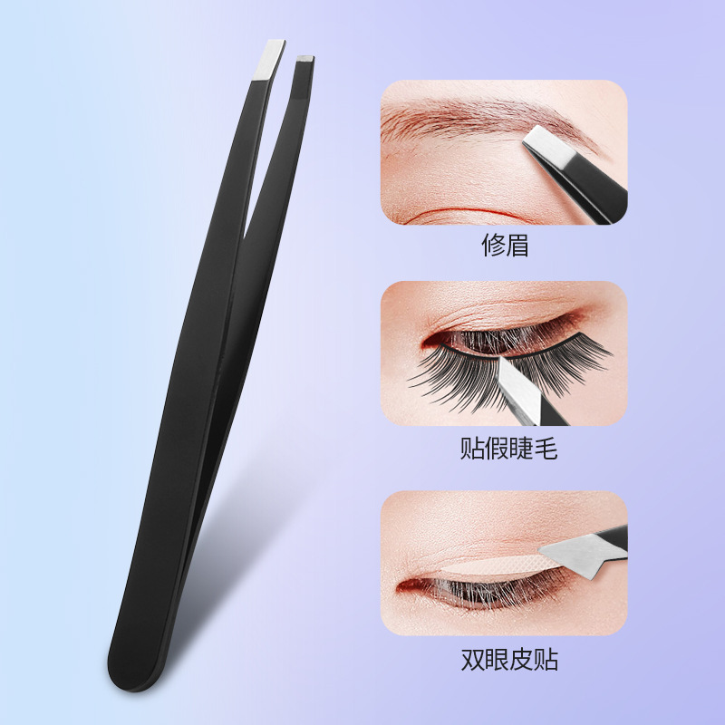 [en stock] cejas de acero inoxidable cejas pinzas de alta calidad cejas pinzas de precisión herramientas de belleza cejas pinzas 96 clip