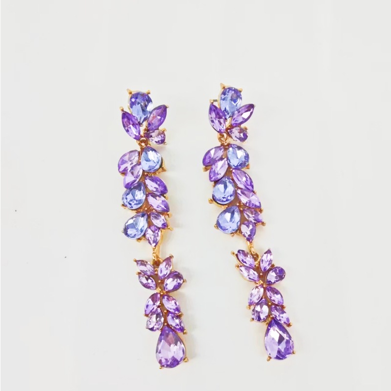 SOURCE factory direct wholesale summer and autumn new high-end Crystal gem elegant elegant elegant ryuesu exquisite ladies ear