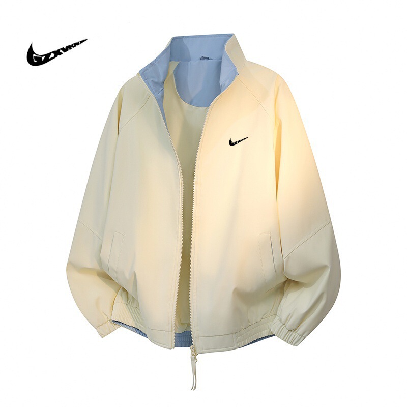 Contrast Color Stand-Up Collar Jacket for Men, New Spring and Autumn Style, American Retro Hoodless Baseball Jacket, Casual Couple's Outfit, Wholesale