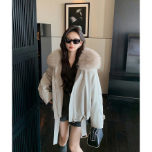 『冬日快乐』可拆卸超大貉子毛领羽绒派克服女帅气感小个子冬装新