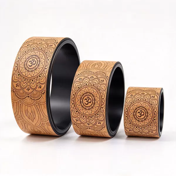 Yoga Wheel Three-Piece Set for Beginners, Pilates Auxiliary Wheel for Backbends, Factory Ready Stock, Customizable Logo